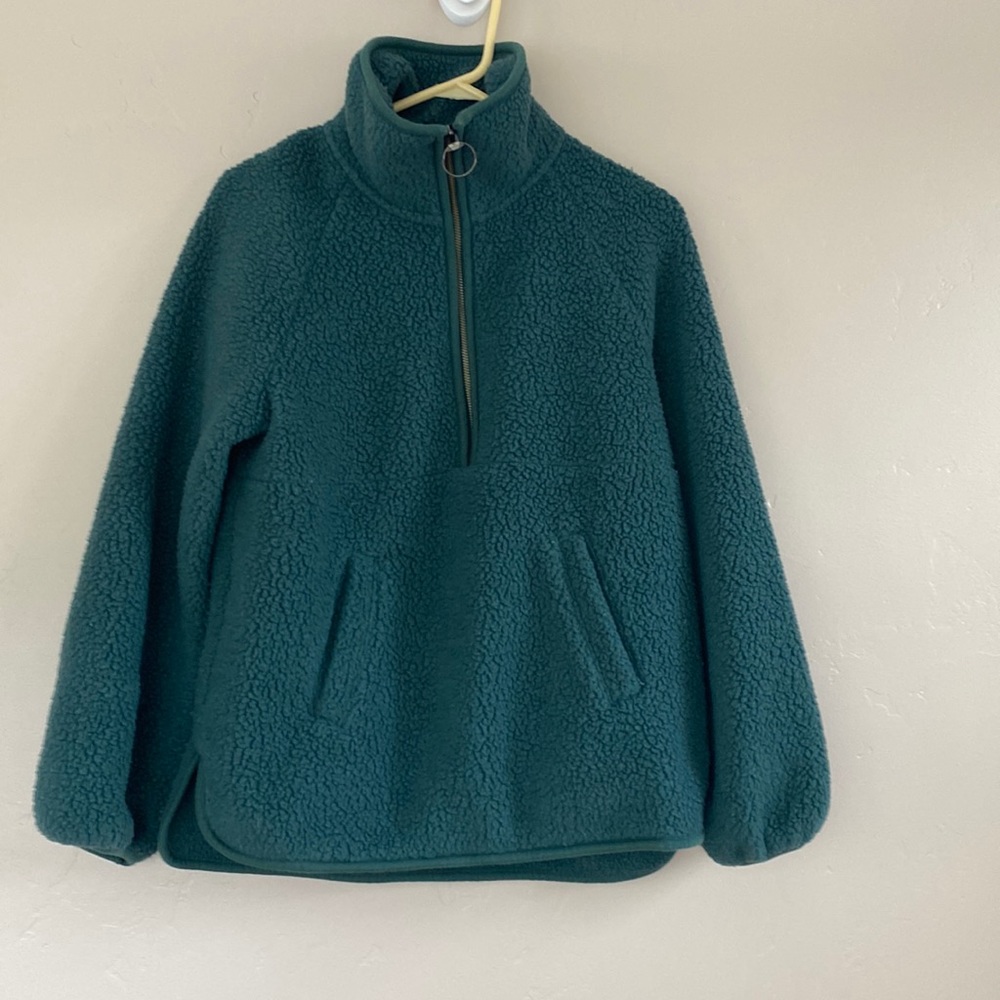 Madewell Recycled Polartec Fleece Pullover Jacket green Women's Size S